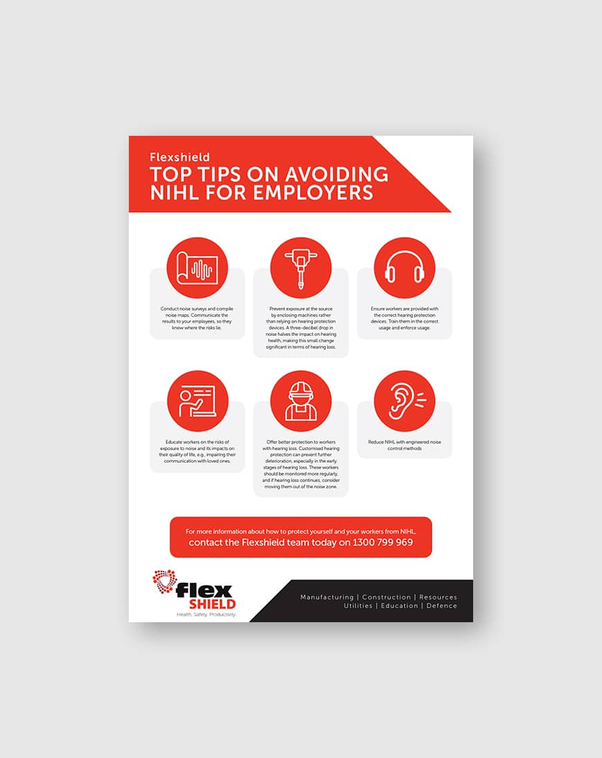 Flexshield_Top Tips on Avoiding NIHL for Employers_Infographic_Image
