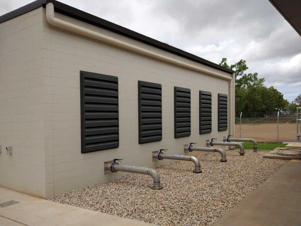 Sonic Series acoustic louvres for pump station noise