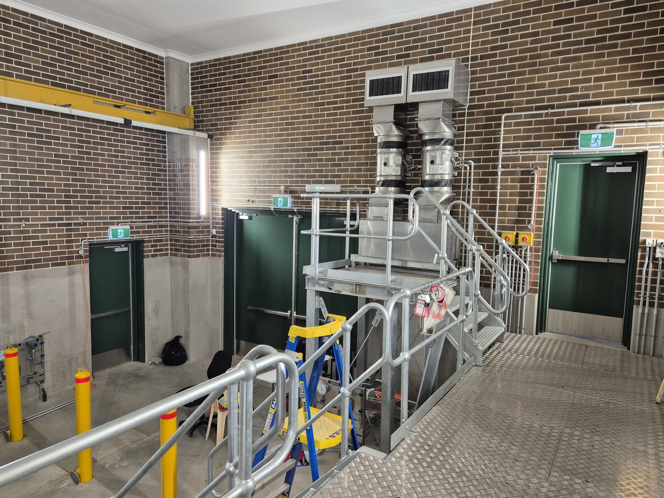 SonicGuard acoustic fire doors in a infrastructure facility