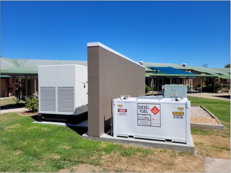 Fireproof block wall between the generator and the electrical board