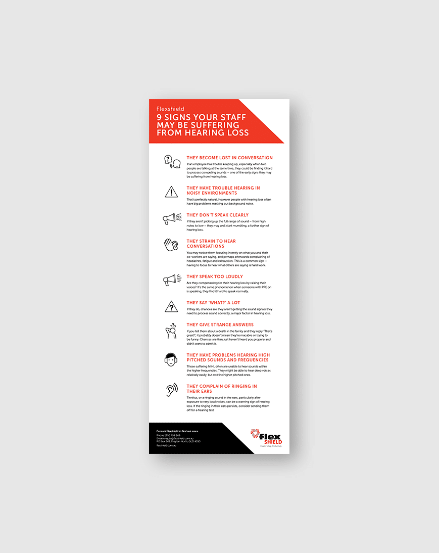 Image of the 9 signs your staff may be suffering from hearing loss infographic