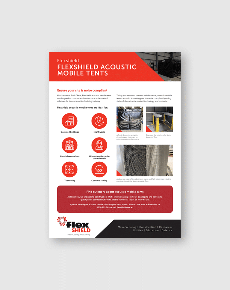 Cover image of the acoustic mobile tent product flyer