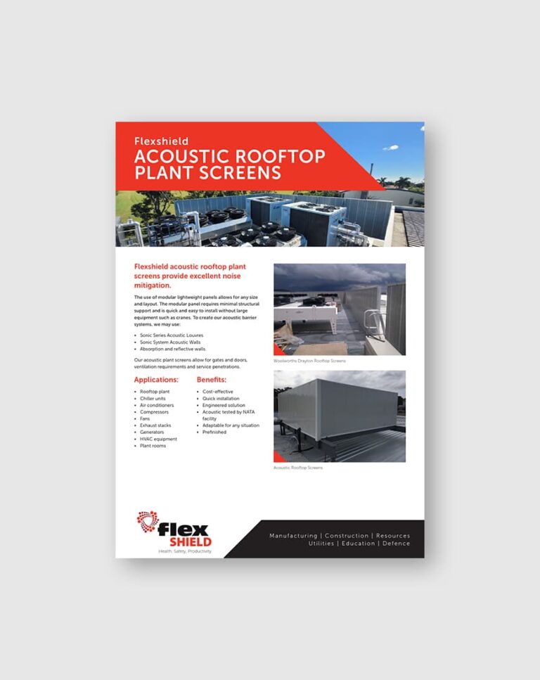 Flexshield_Acoustic Rooftop Plant Screens_Flyer_Image|Acoustic Rooftop Plant Screens