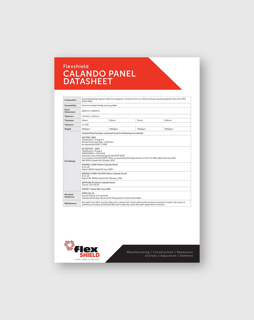 Flexshield_Calando Panel_ Datasheet_Image