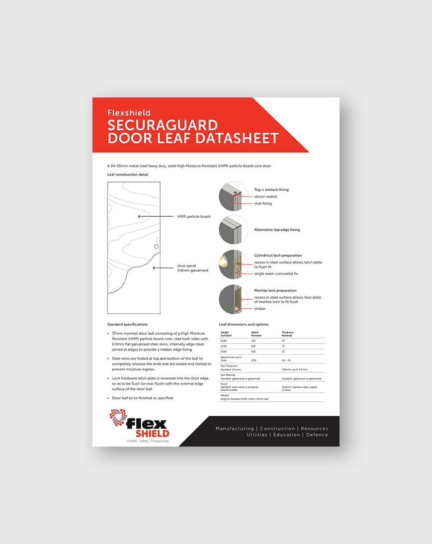 Cover image of the Securaguard datasheet