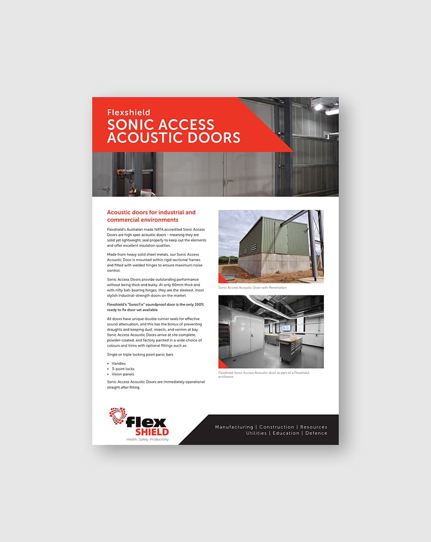 Flexshield_Sonic Access Acoustic Doors_Flyer_Image|