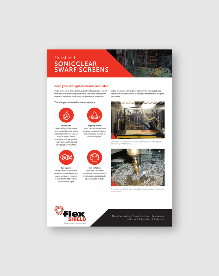 Image of the cover of the swarf screens flyer